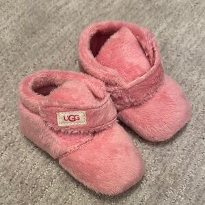 UGG Kids Pink Fuzzy Slippers
